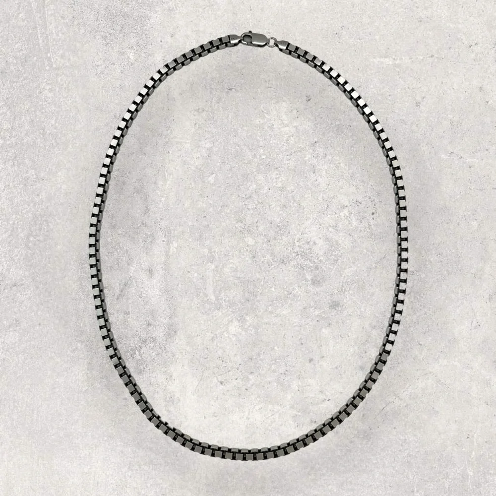 925 ITALY Sterling Silver 5mm Box Chain Men's Necklace - Picture 1 of 6